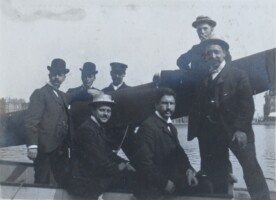 1904, Johan Casper Lukeij, Willem Punke, Willem Kok, Hoogeveen, Hendrik Gerard van den Berg, Hendrik Averes, Jan Ormeling (vlnr??)