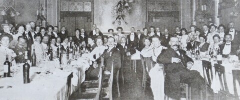 1909, diner na inwijding van het clubgebouw