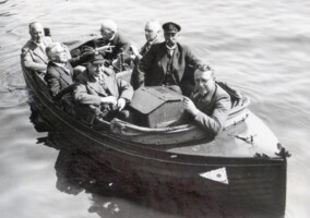 1934, de Koninklijke. vlnr Willem Heijink, Jan Kok, Chris Baasdorp, Arent Meyjes, Gerard Jonker, Chris Kiewit en Willem Strijland