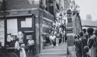 1937, deelnemers rondvaart te Oudewater