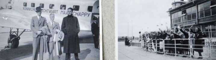 1938, links Oude Twee op weg naar EK in Milaan, vlnr Georg Schiller (boeg), Adriaan Kooymans (stm) en Frans Borghols (slag)