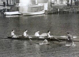 1941. Holland Beker, Oude vier met vlnr Johan Jansen (75kg) (boeg), Georg Schiller (83kg), Henk van der Meer (82kg), Frans Borghols (72kg) (slag), Louis van de Poll (55kg)