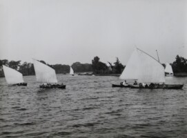 1944 - 1945 Zeilende wherry's bij het Kalfje