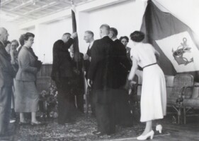 1954, Zaterdag 19 Juni, openingsreceptie in het nieuwe clubgebouw