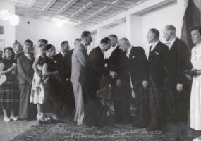 1954, Zaterdag 19 Juni, openingsreceptie in het nieuwe clubgebouw