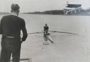 1954?, Henk van der Meer op de Bosbaan