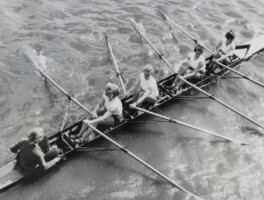 1956, Nationale kampioenschappen. Bep Piet (bg), Bep Cortlever-Ruys, Wil Blauw, Mies Hylkema (sI.) en Marijke Ie Comte (st.vr.). De vier verwierf hiermee uitzending naar het Ek in Bled